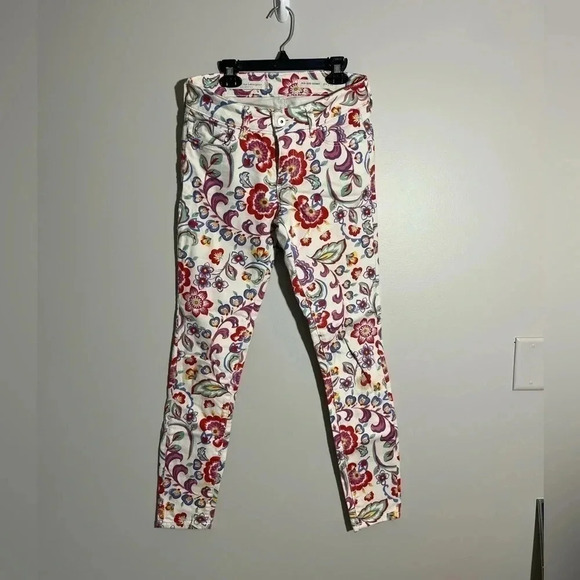 Anthropologie Pilcro Mid-rise Skinny Floral/ Paisley Print Size 25 - Picture 3 of 4